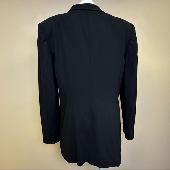 Escada New Black Dressy Wool Blend Blazer Womens 42 Large - Picture 2 of 13